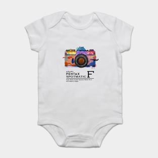 Colorful vintage camera Asahi Pentax Spotmatic F Baby Bodysuit